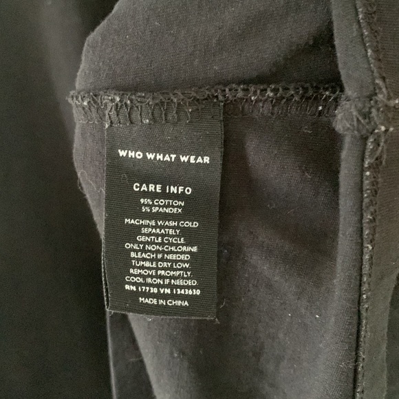 Who What Wear Black Tee - Picture 3 of 6
